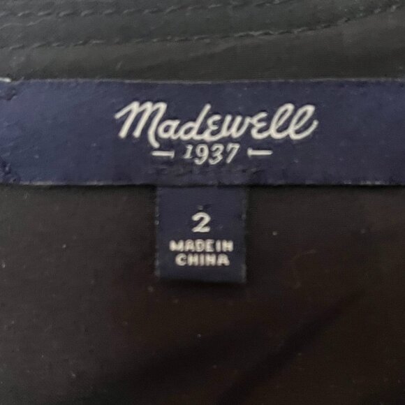 Madewell Women’s Twirl Dress Black Plaid Wool w/ Pockets | Size 2 | Retail $168 - Picture 7 of 7